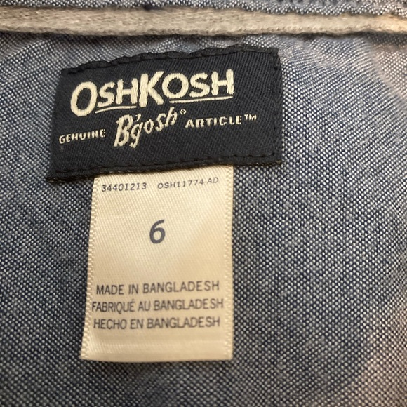 Boys Like New OshKosh L/S Button Down Dress/ Casual Shirt - Picture 3 of 4